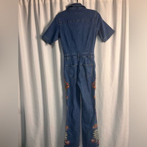 Driftwood x Free People Embroidered Denim Jumpsuit - Picture 6 of 8